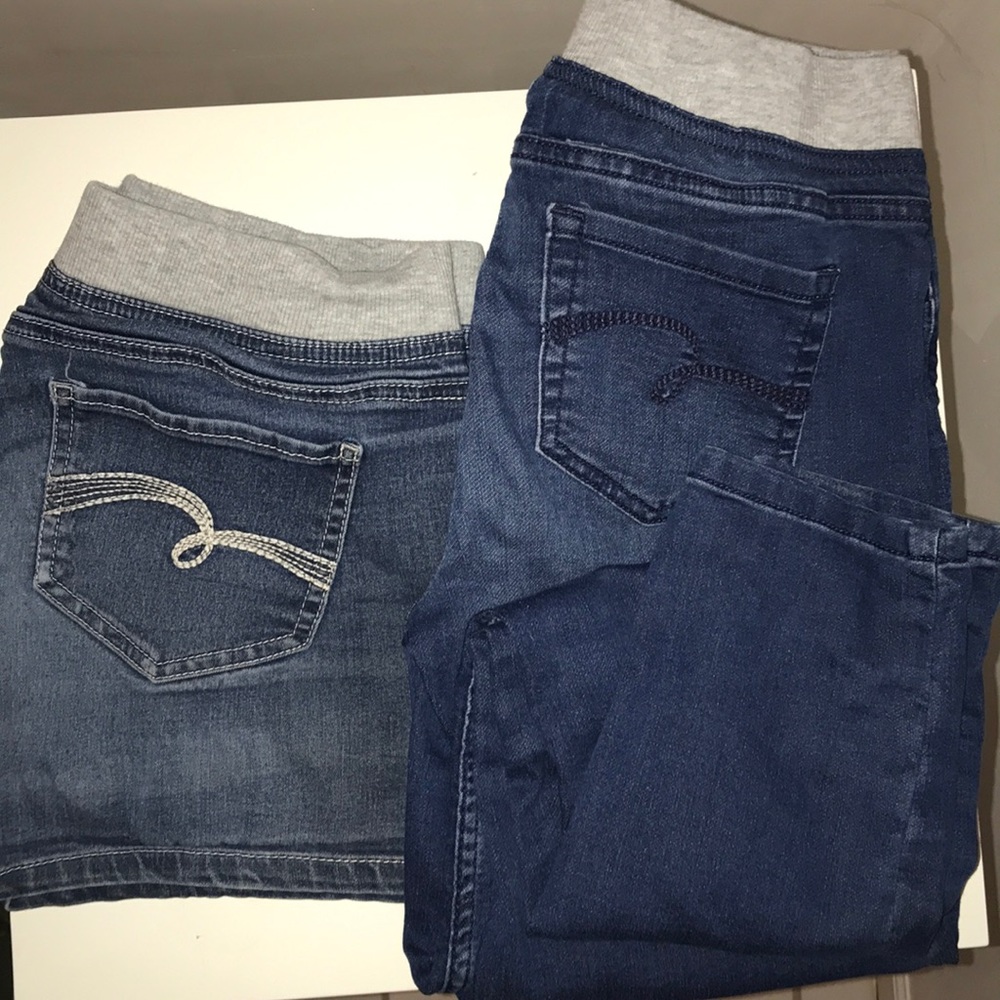Girls justice jean leggings and shorts